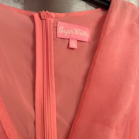 Dolls Kill Sugar Thrillz Talk About Forever Organza Dress - Small - Picture 6 of 9